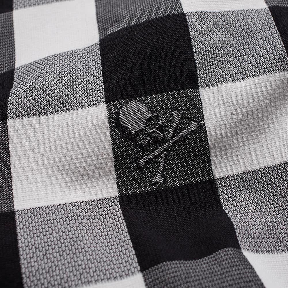 MASTERMIND WORLD Embroidered Skull Reversible Flannel Shirt White