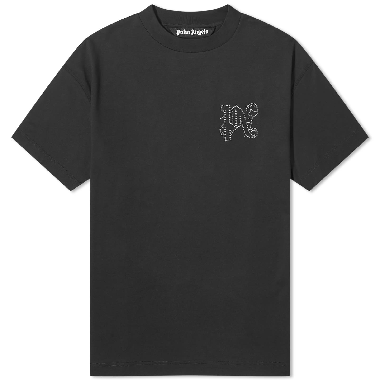 Palm Angels Men's Burning Logo T-Shirt Black - Curated Menswear