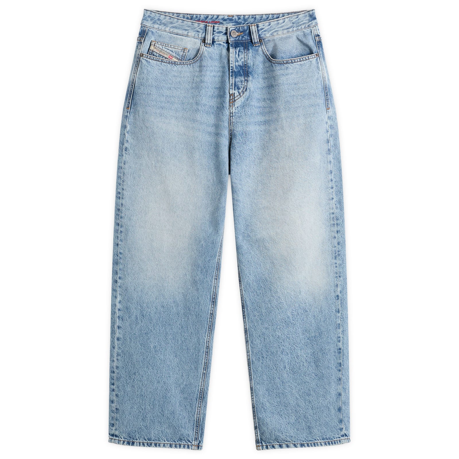 Diesel Men's 2001 D-Macro Baggy Denim Jeans in Blue, Size 30"