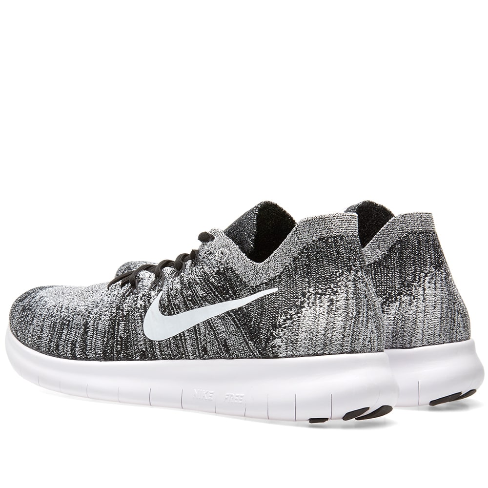 Nike free rn flyknit 2017 black white volt clearance