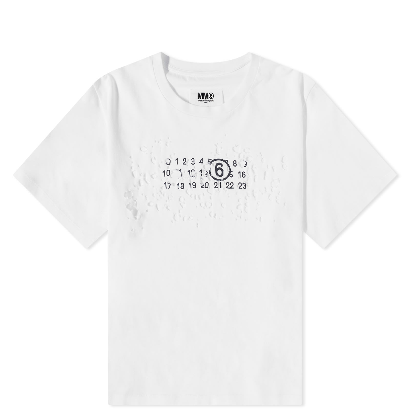 Tシャツ・カットソー MM6 Maison Margiela DESTROYED LOGO T-SHIRT Buy MM6 Maison Margiela Destroyed Logo T-Shirt 'Black