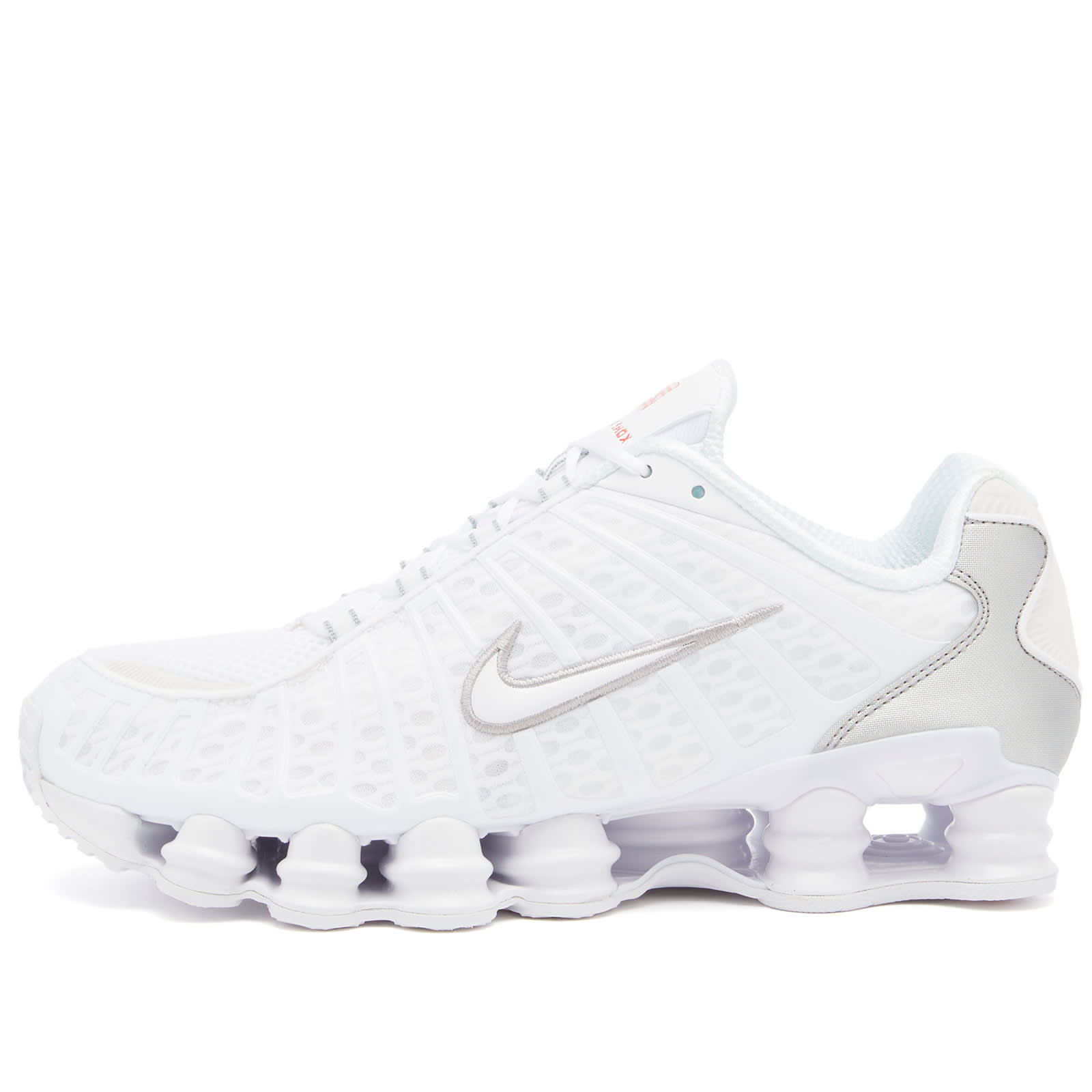 ★関税込★NIKE★SHOX TL WHITE★22.5-30cm★ nike men shox tl white white metallic silver max orange