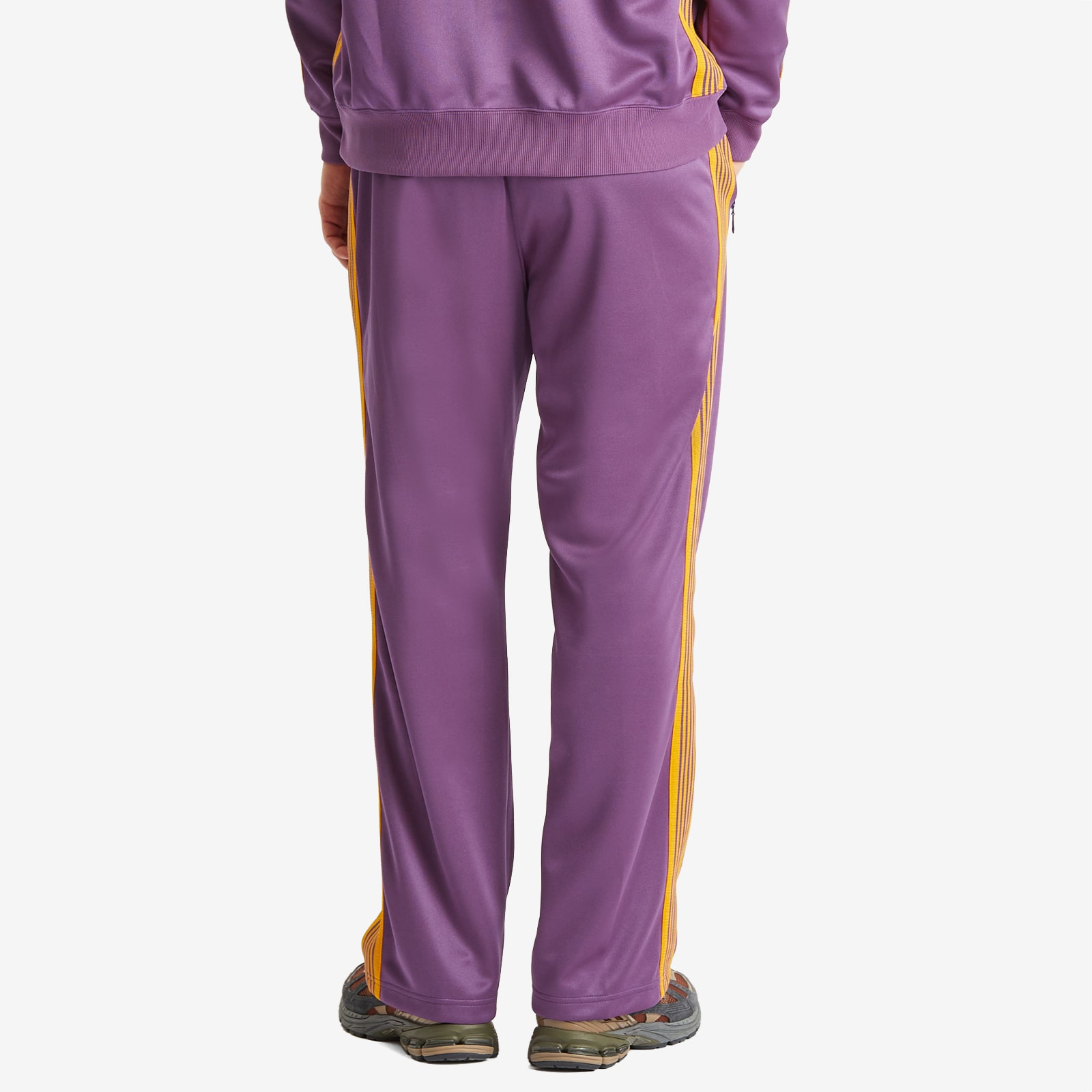 Needles Men's Poly Smooth Track Pant Purple - Curated Menswear