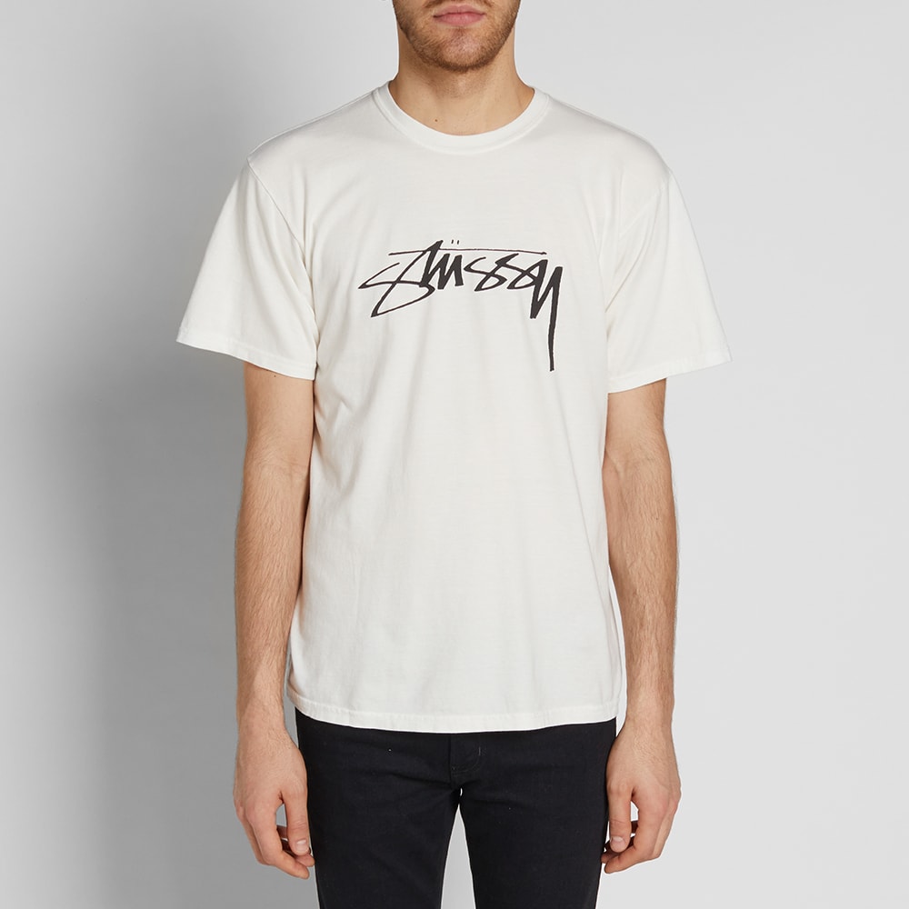 【STUSSY】25ss SMOOTH STOCK TEE PIGMENT DYED Stussy Pigment Dyed Smooth Stock Tee Natural | END. (US)