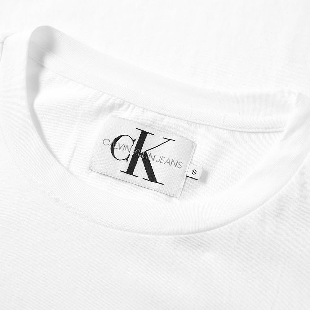 calvin klein chest monogram collar logo