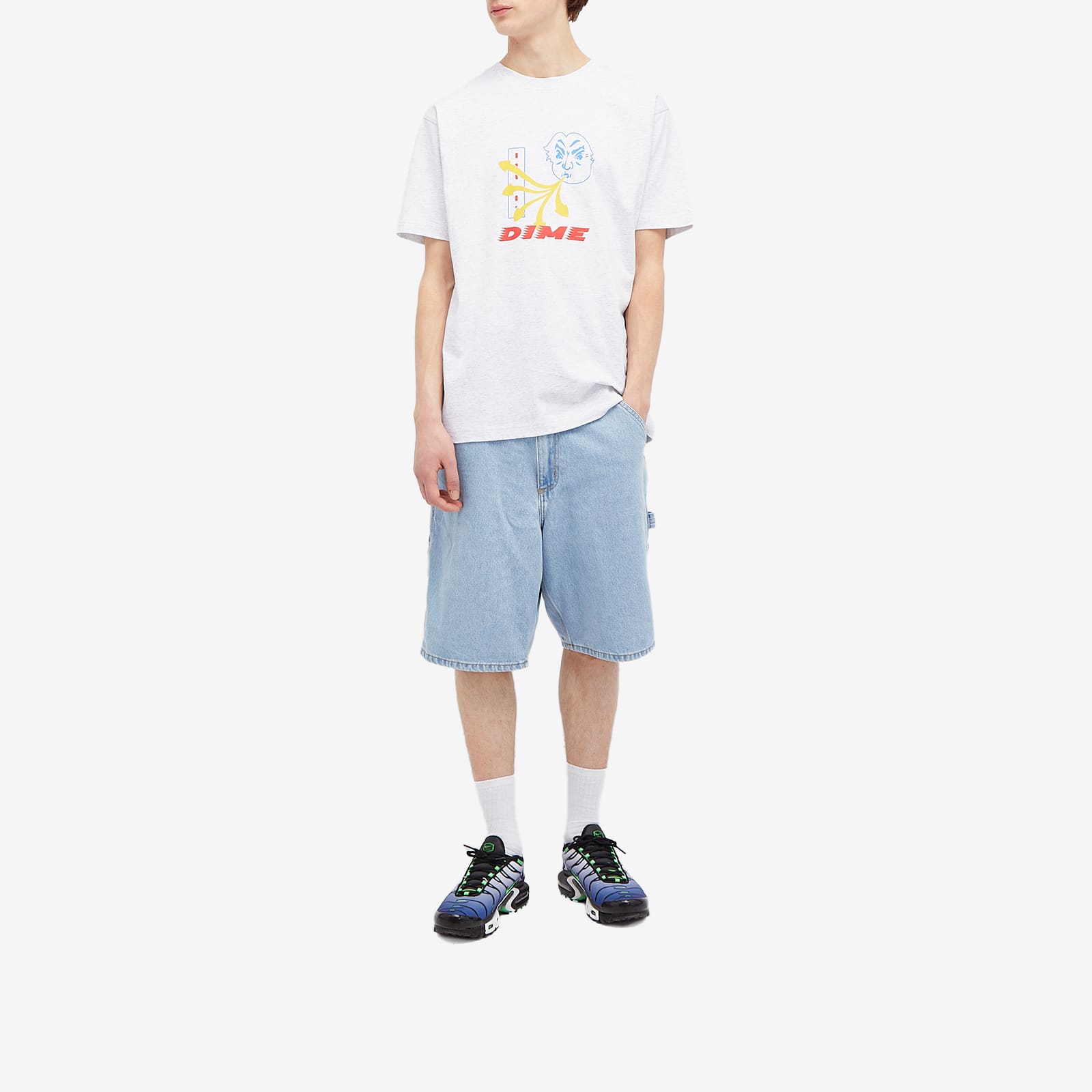Dime Men's Windy T-Shirt Ash - Curated Menswear