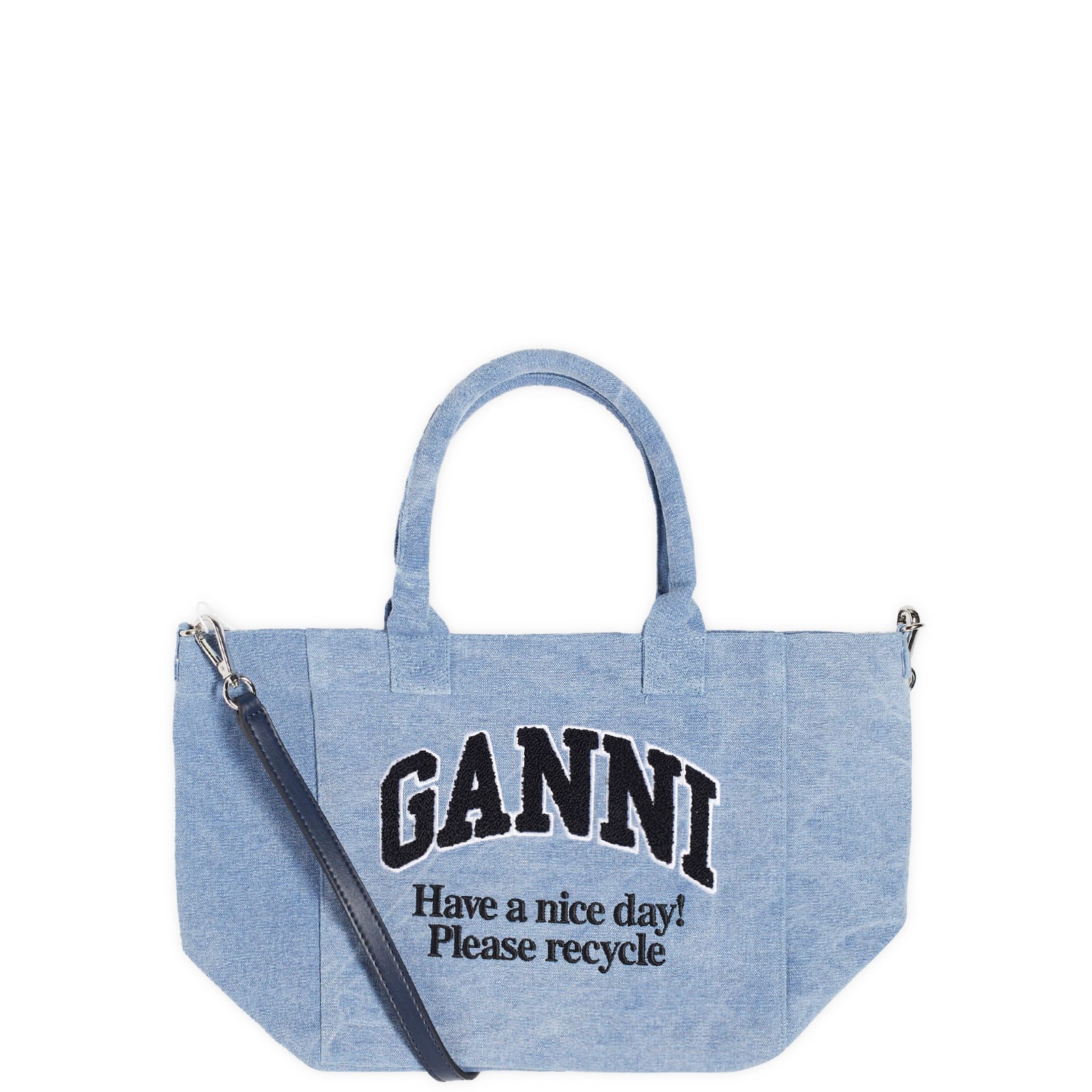 GANNI Small Easy Shopper Bag Light Blue Vintage | END. (SG)