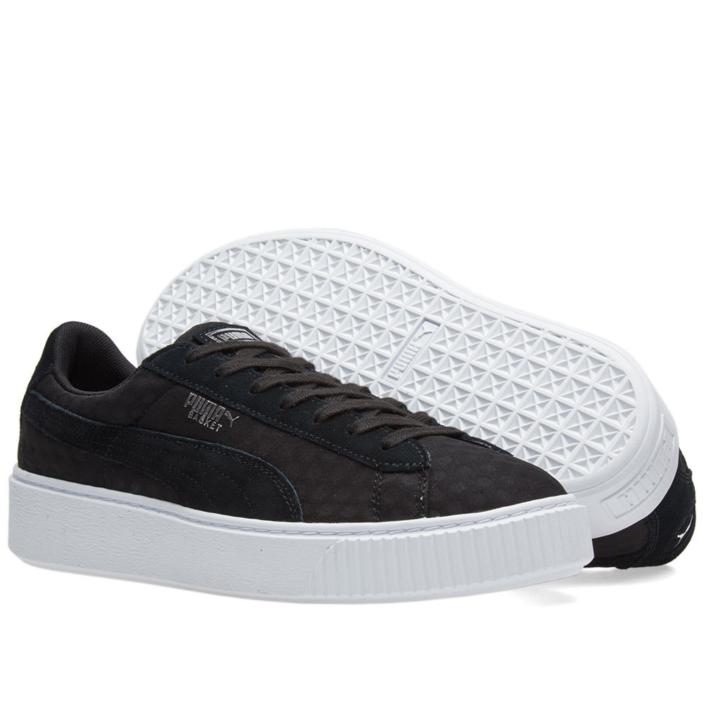 puma basket platform black