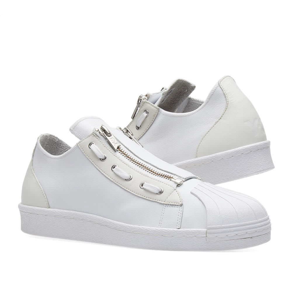 Y3 super zip white Clearance
