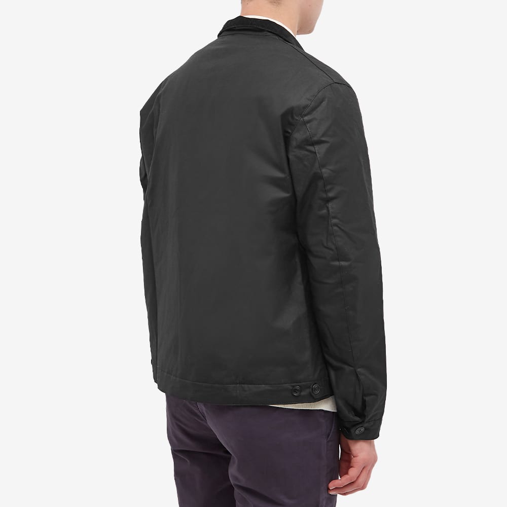 Barbour Harrington Wax Jacket Black/Grey Stone Tartan END. (US)