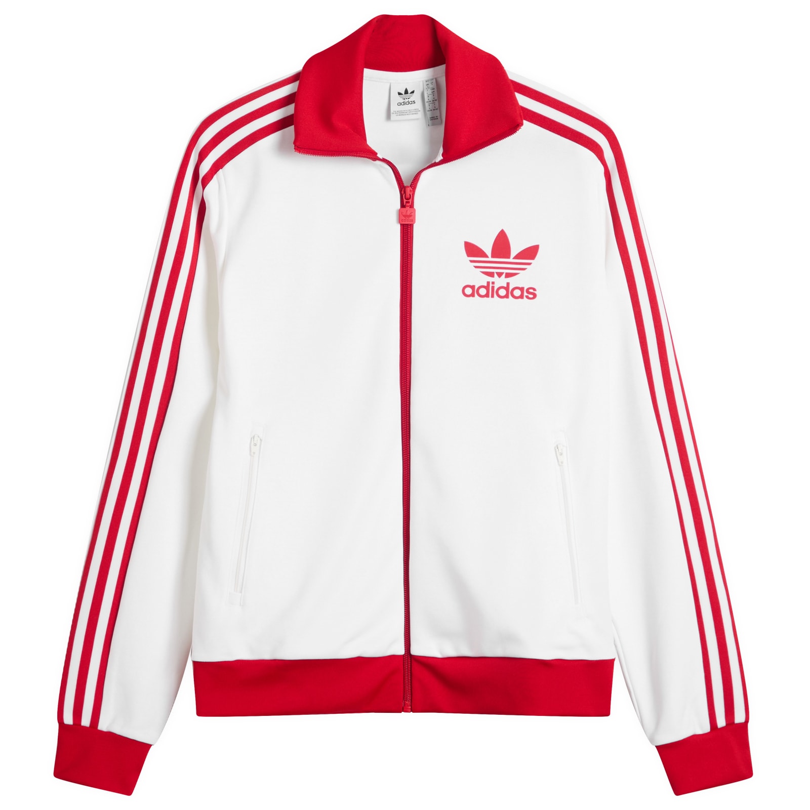 adidas Beckenbauer Track Top White & Better Scarlet | END. (CA)
