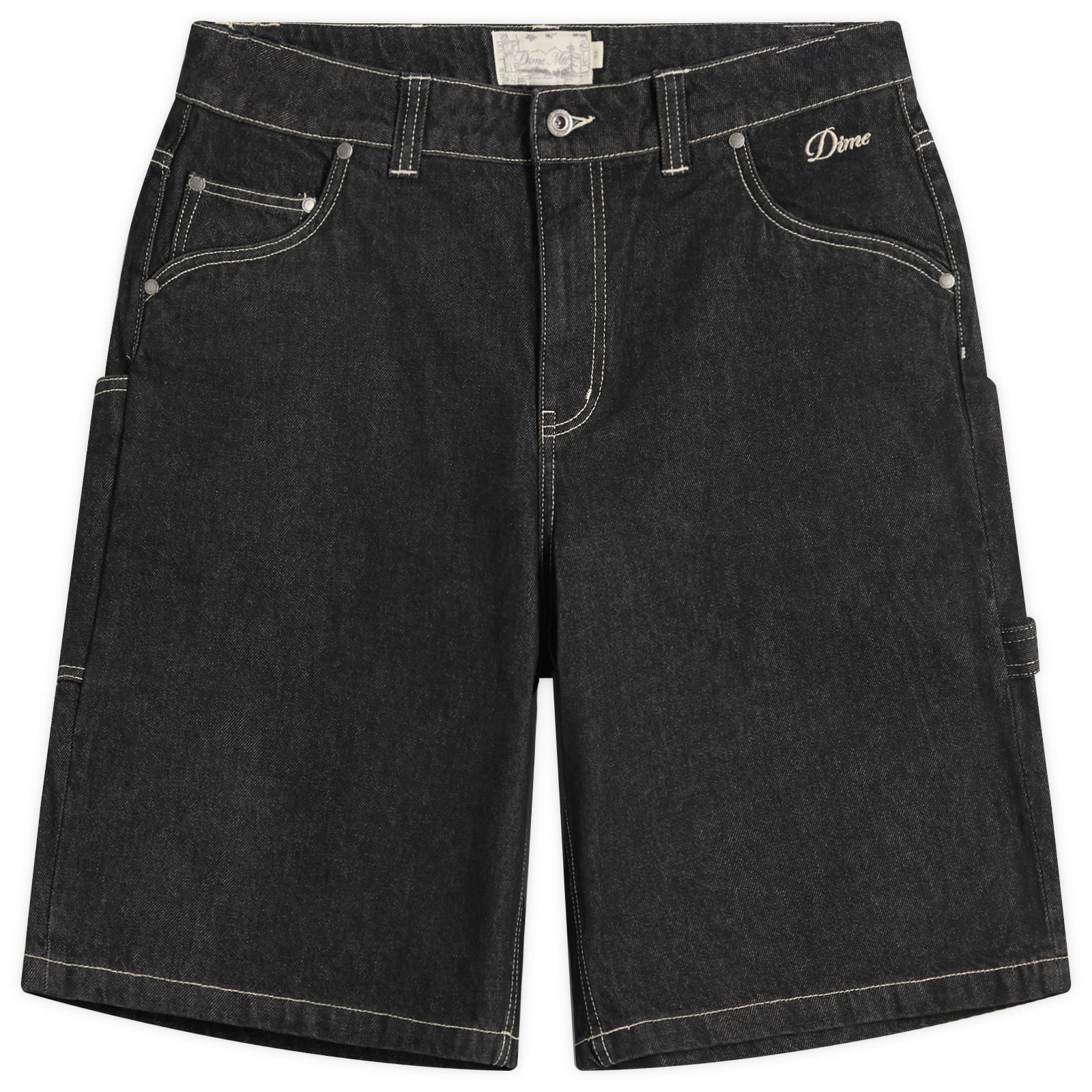 Dime Men’s Classic Denim Shorts Black Washed