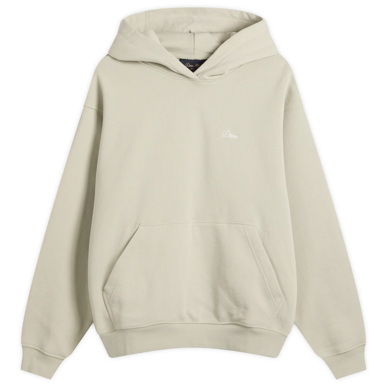 Dime Men’s Cursive Small Logo Hoodie Charcoal Moss