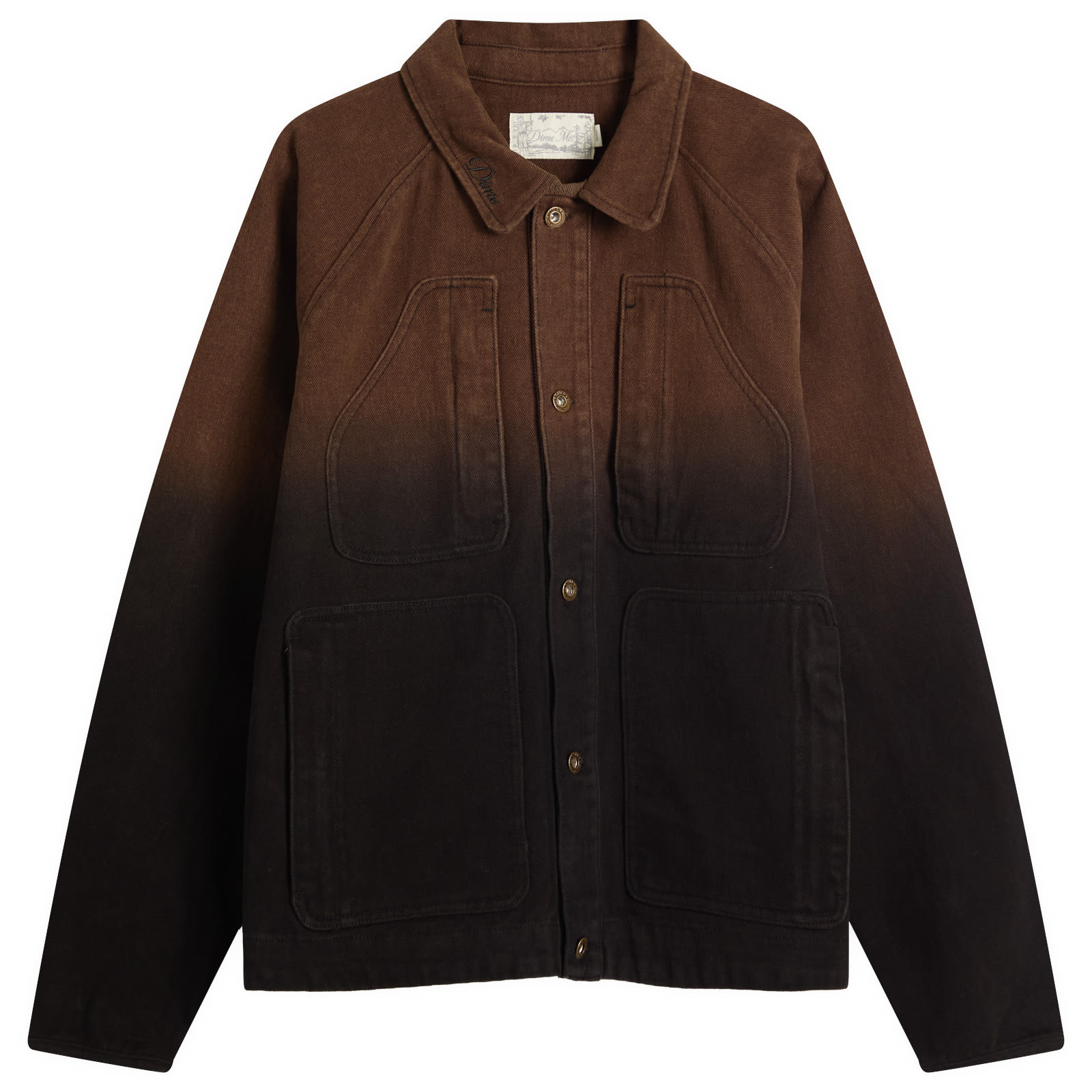 Dime Men's Dipped Chore Jacket Brown - Curated Menswear