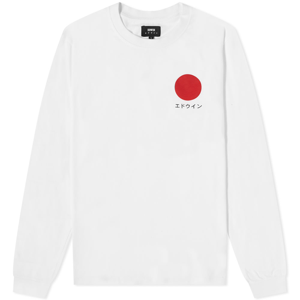 Edwin Long Sleeve Japanese Sun T-Shirt White (CA)