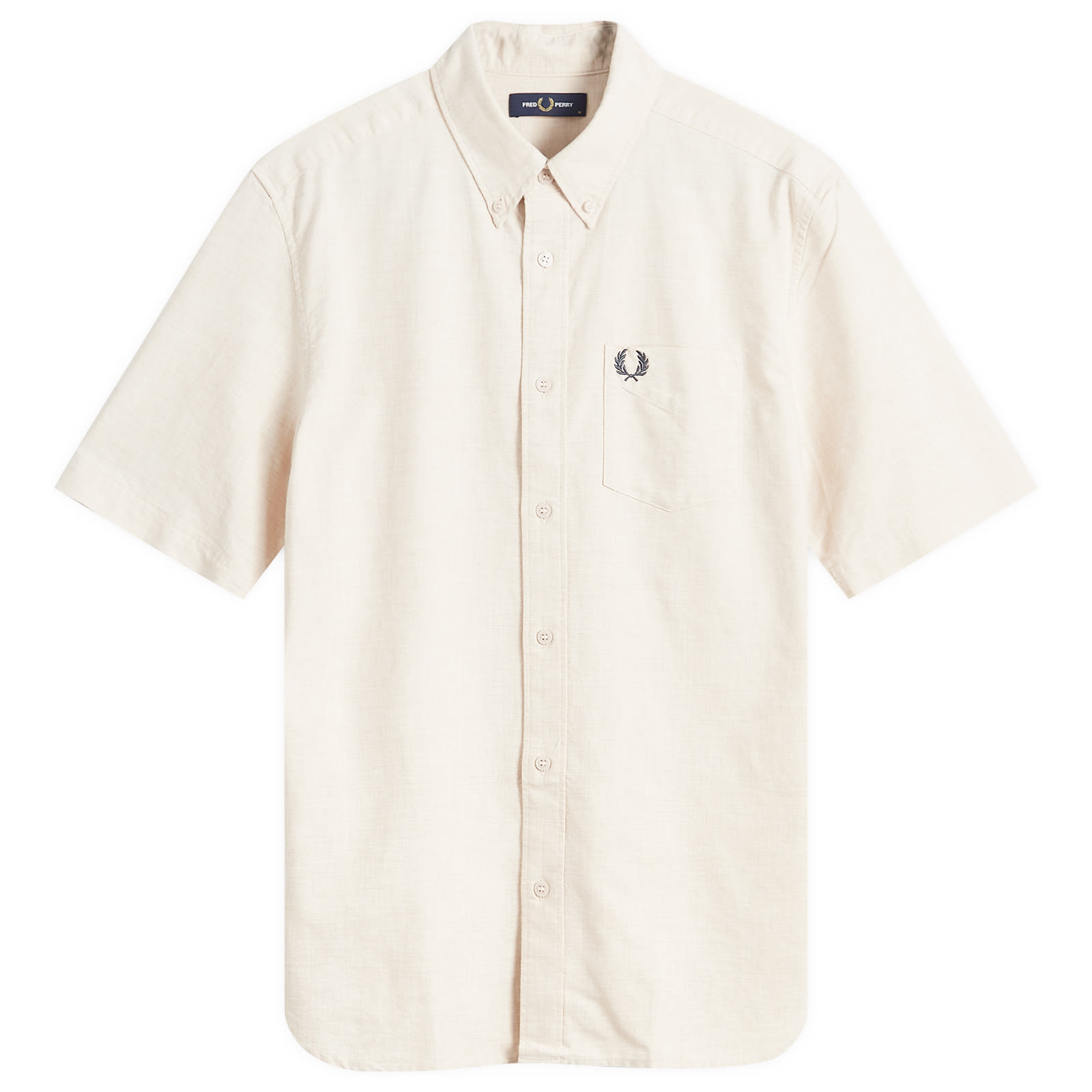 Fred Perry Short Sleeve Oxford Shirt Porridge Marl | END. (SG)