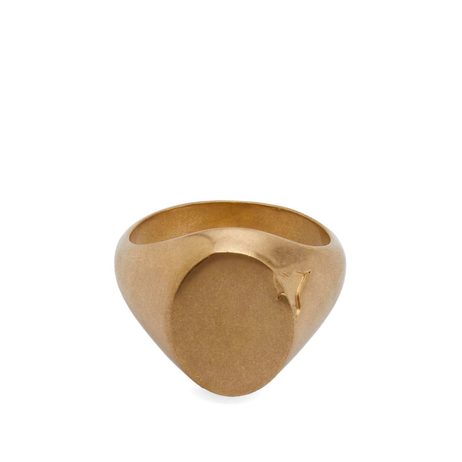 MM6 Maison Margiela Signet Ring Brushed Gold | END. (US)