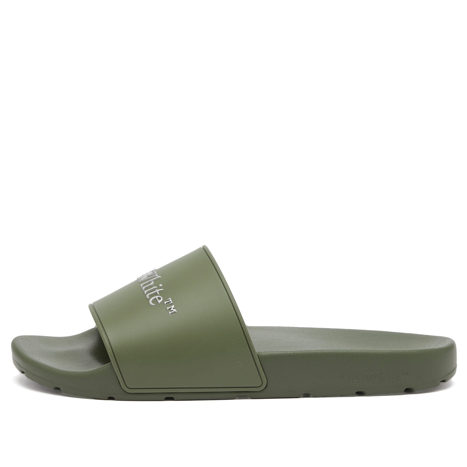Off-White Men's Silver Bookish Sliders Eu Size 41
