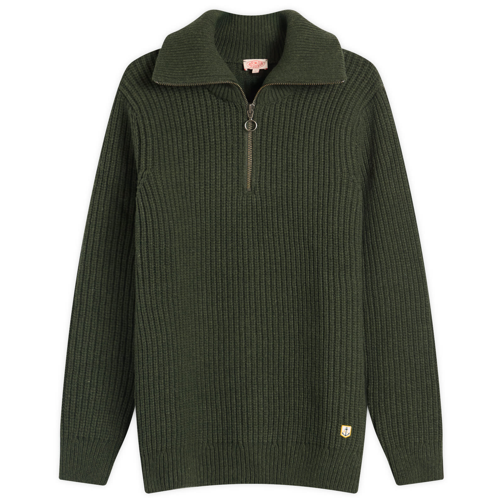 Armor-Lux Men's Chimera Half Zip Rib Knit Jumper
