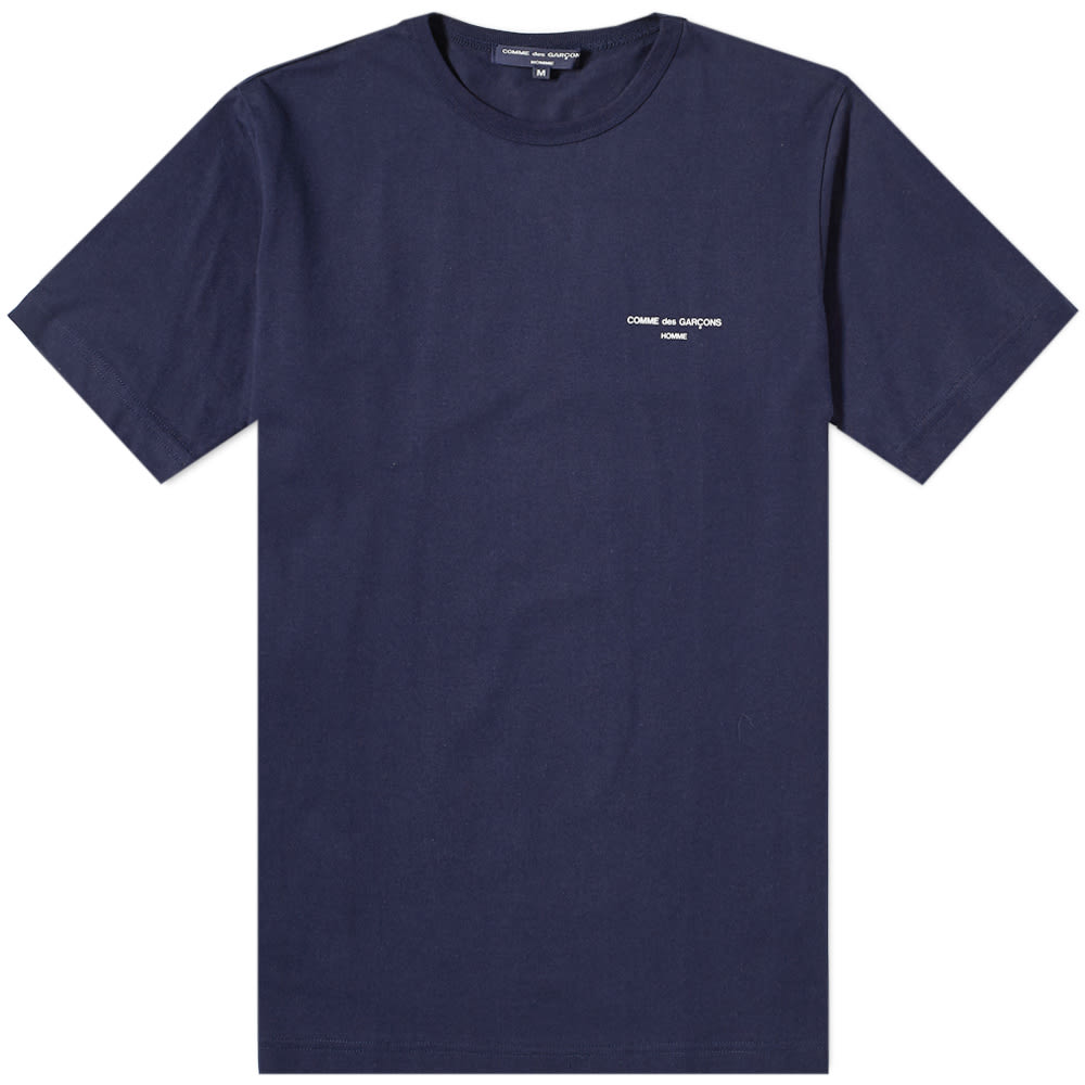 Comme des Garcons Homme Logo Tee Navy | END. (US)