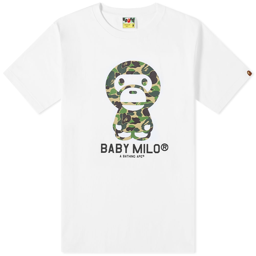 A Bathing Ape ABC Camo Baby Milo T-Shirt White & Green | END. (GB)