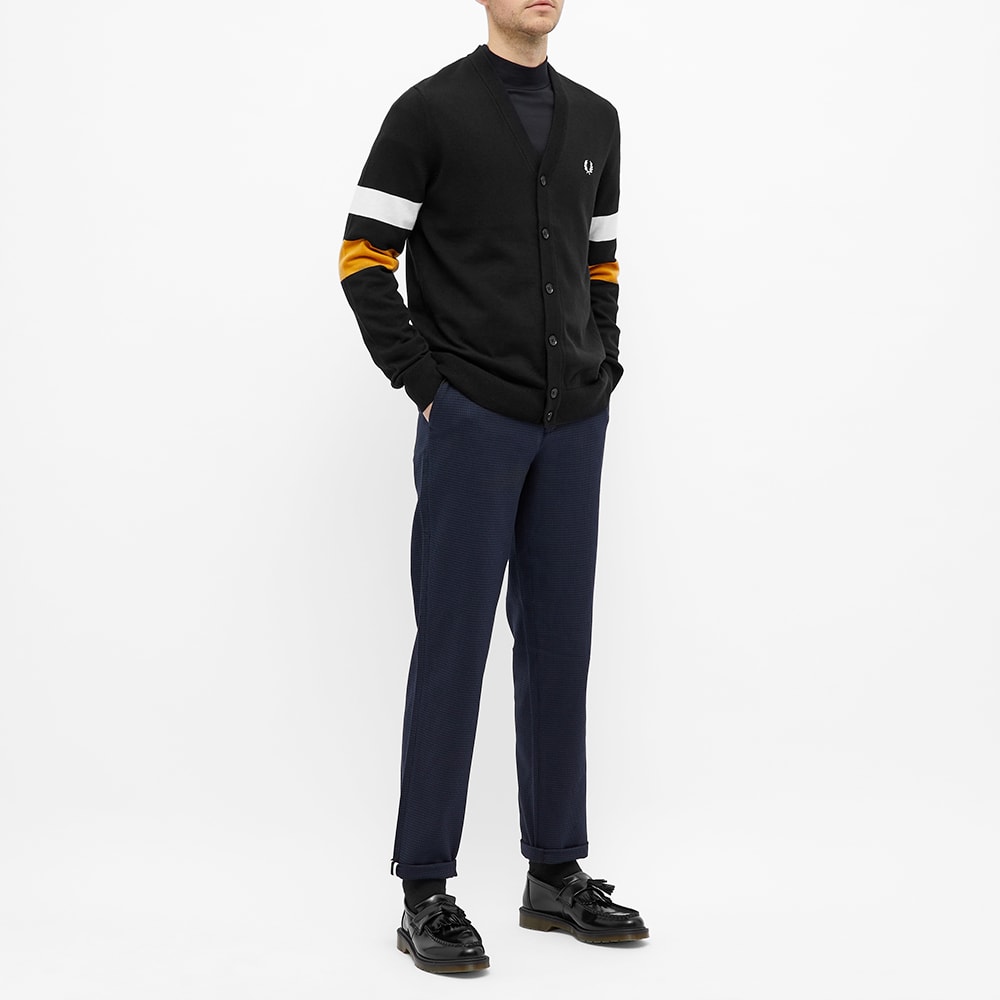 fred perry tipped sleeve cardigan