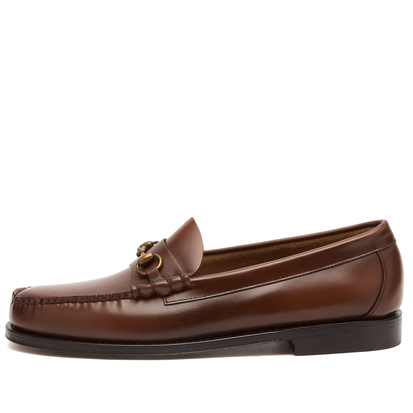 Bass Weejuns Lincoln Horse Bit Loafer Mid Brown Leather