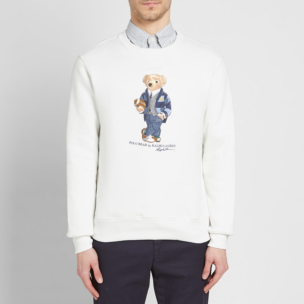 Polo Ralph Lauren Preppy Bear Crew Sweat Deckwash White End