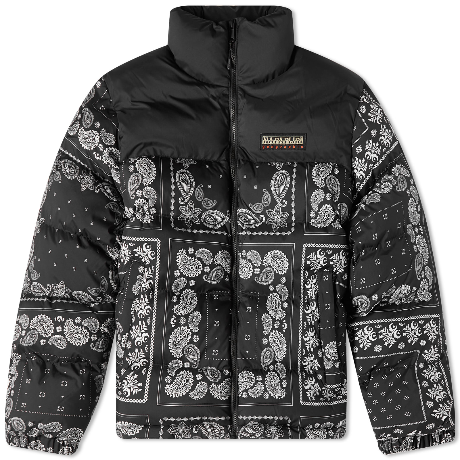Napapijri Bandana Print Puffer Jacket Napapijri Holiday Paisley