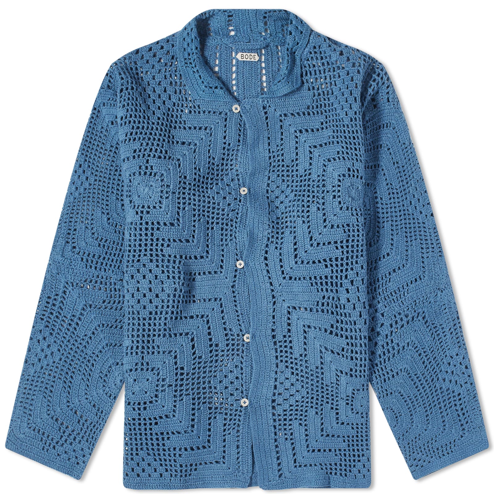 BODE Overdye Crochet Shirt Petrol | END. (US)