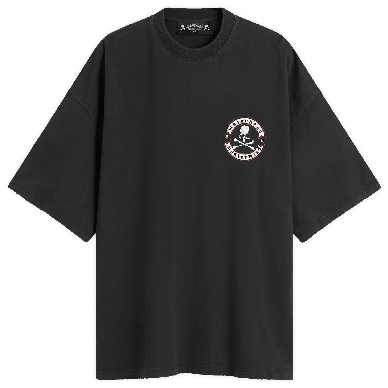 END. Men’s x MASTERMIND WORLD x Motorhead Biker Badge T-Shirt Black