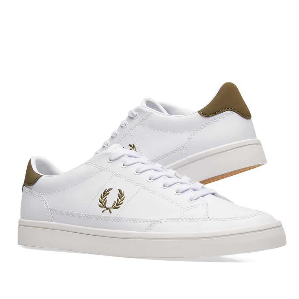 fred perry deuce leather white