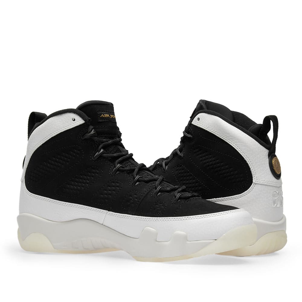 jordan 9 black and gold