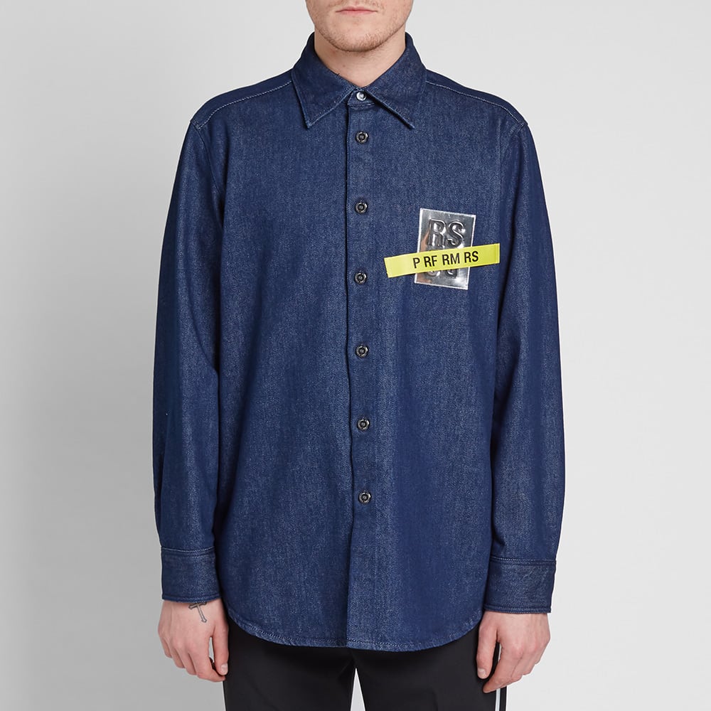 Raf Simons Tape and Patch Denim Shirt Dark Navy | END. (US)