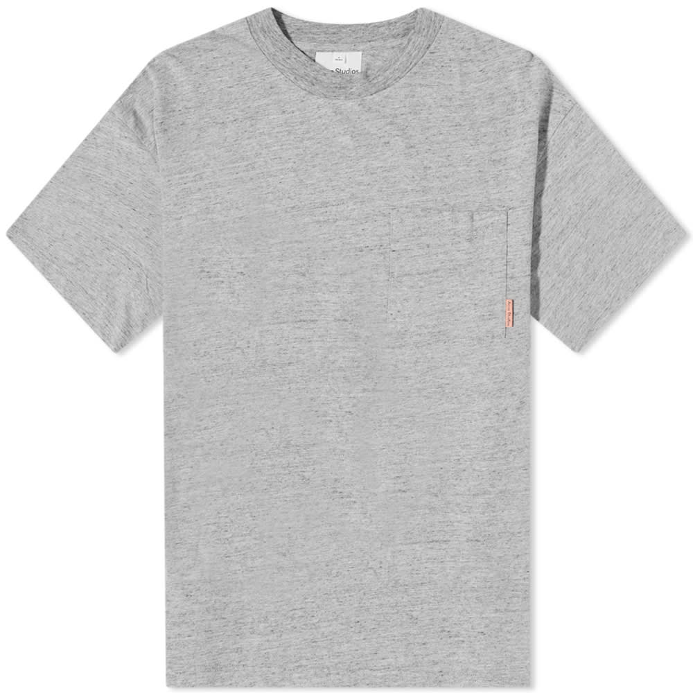 Acne Studios Extorr Pocket Pink Label T-Shirt Marble Grey