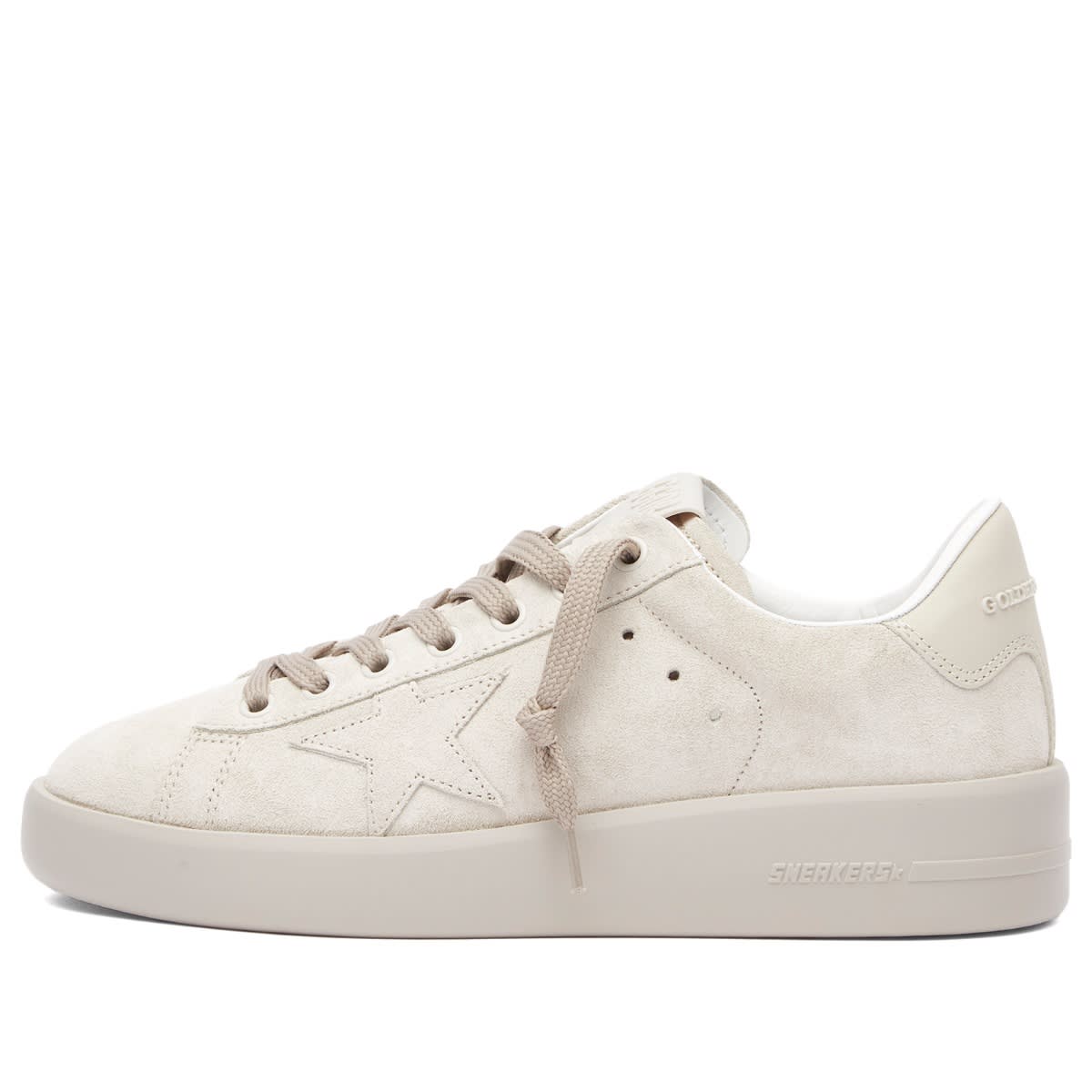 ★Golden ★ Pure Star Suede Sneakers Pearl Cloud GWF001 Golden Goose - V-Star Platinum & Seed Pearl Laminated Sneaker