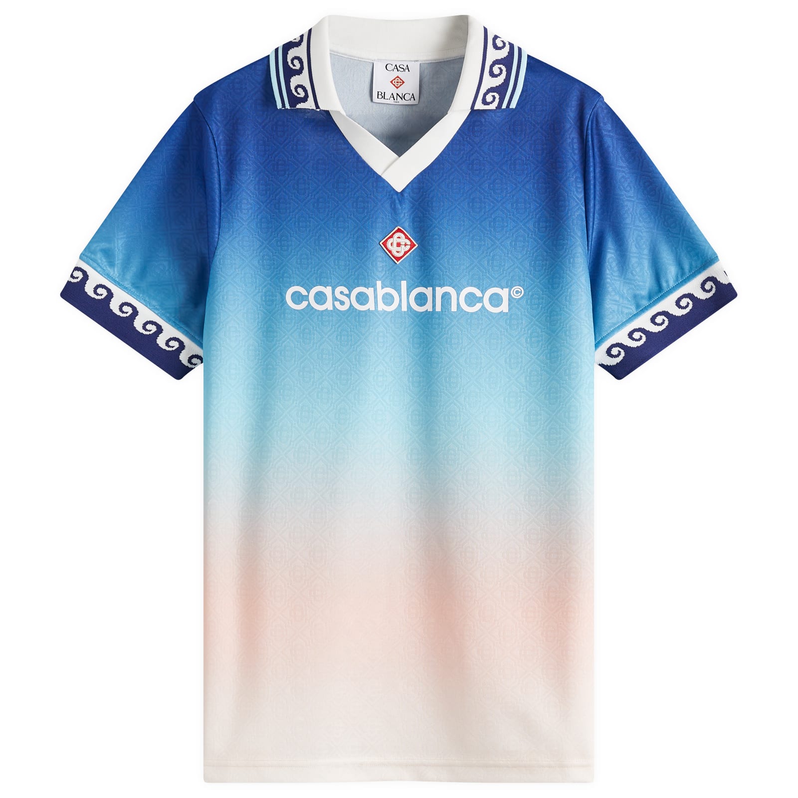 Casablanca Men's Football Shirt Blue Gradient - Curated Menswear