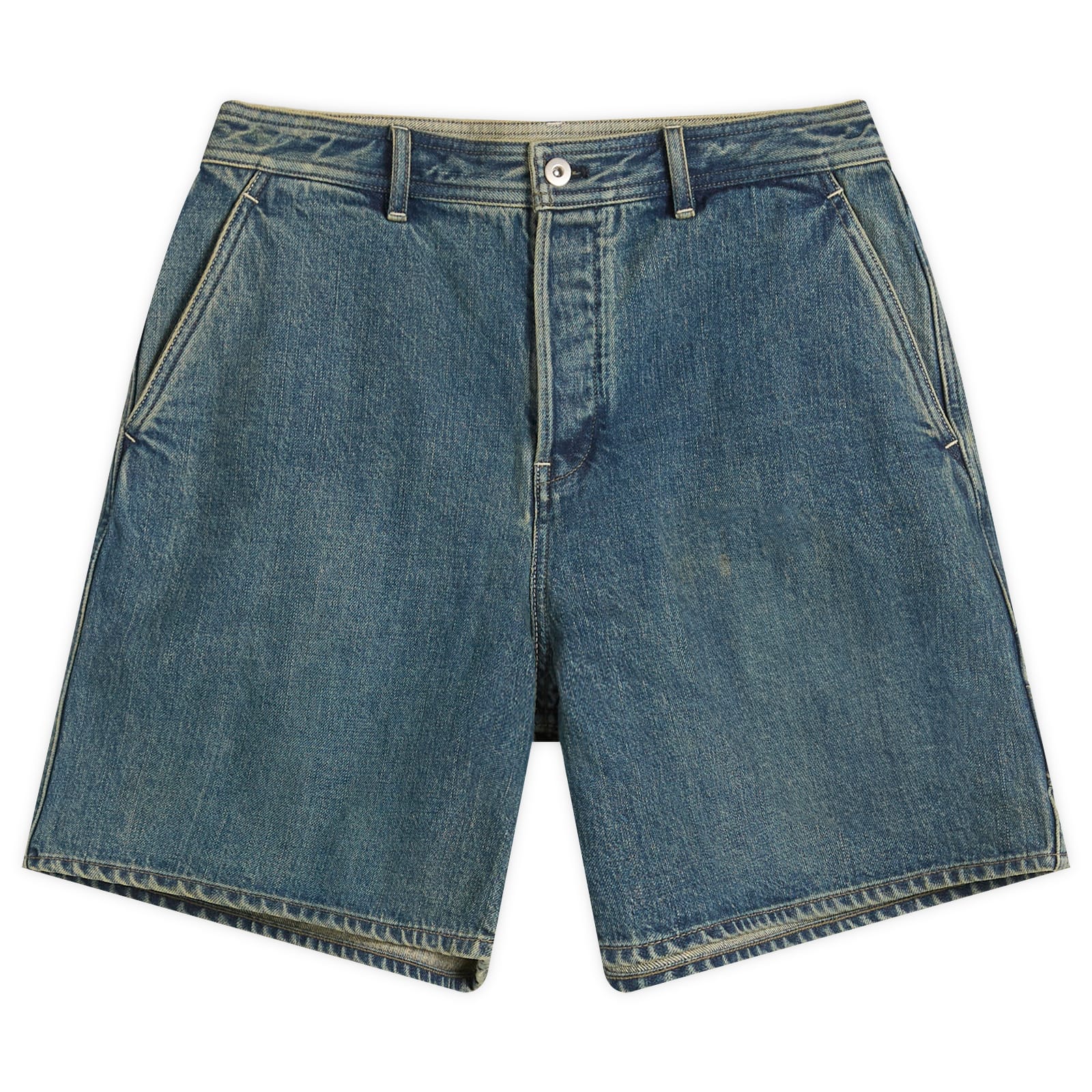 Jil Sander+ Men's Blue Regular Fit 5 Pocket Denim Shorts