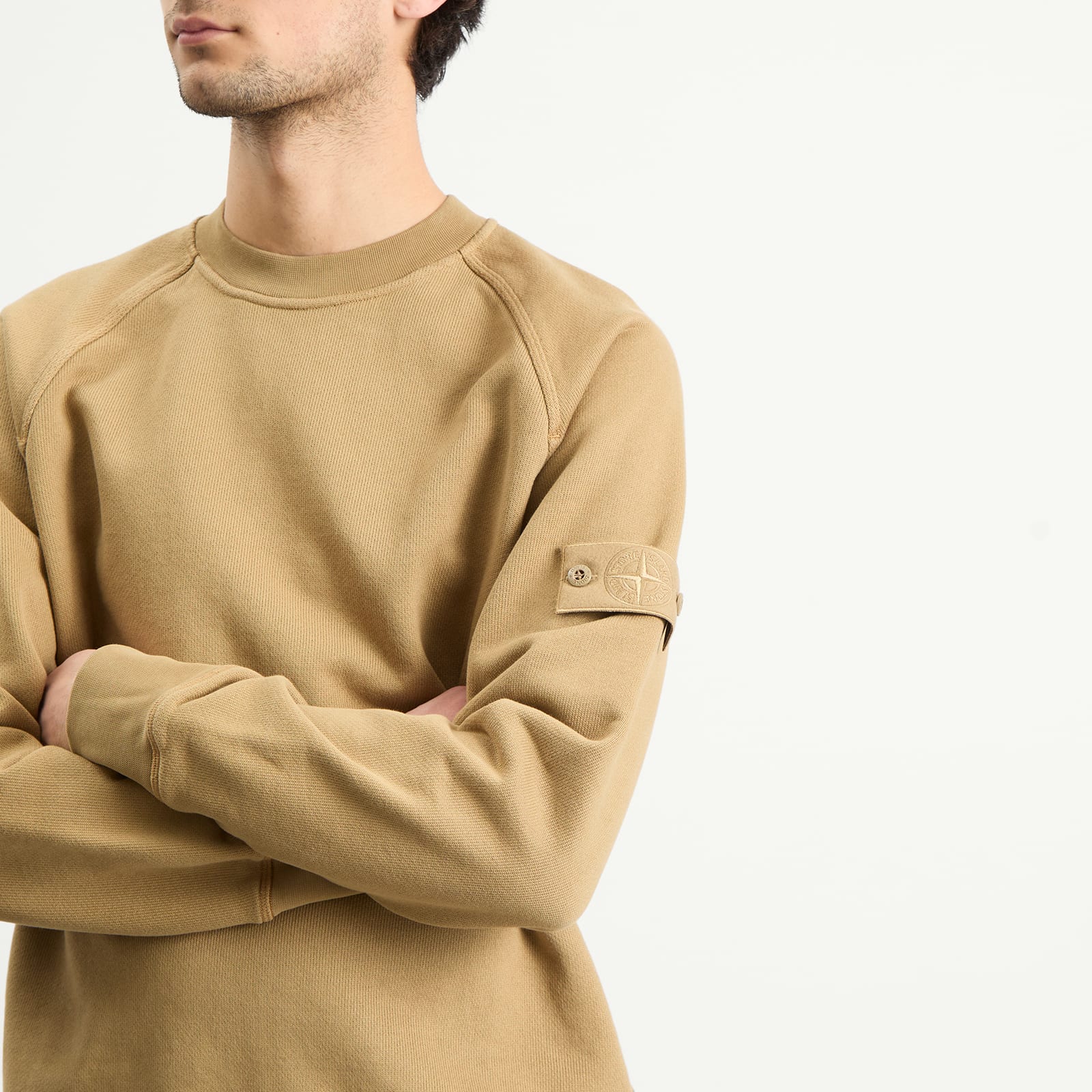 Stone Island Men's Ghost Heavy Fleece Crew Neck Sweatshirt Dark