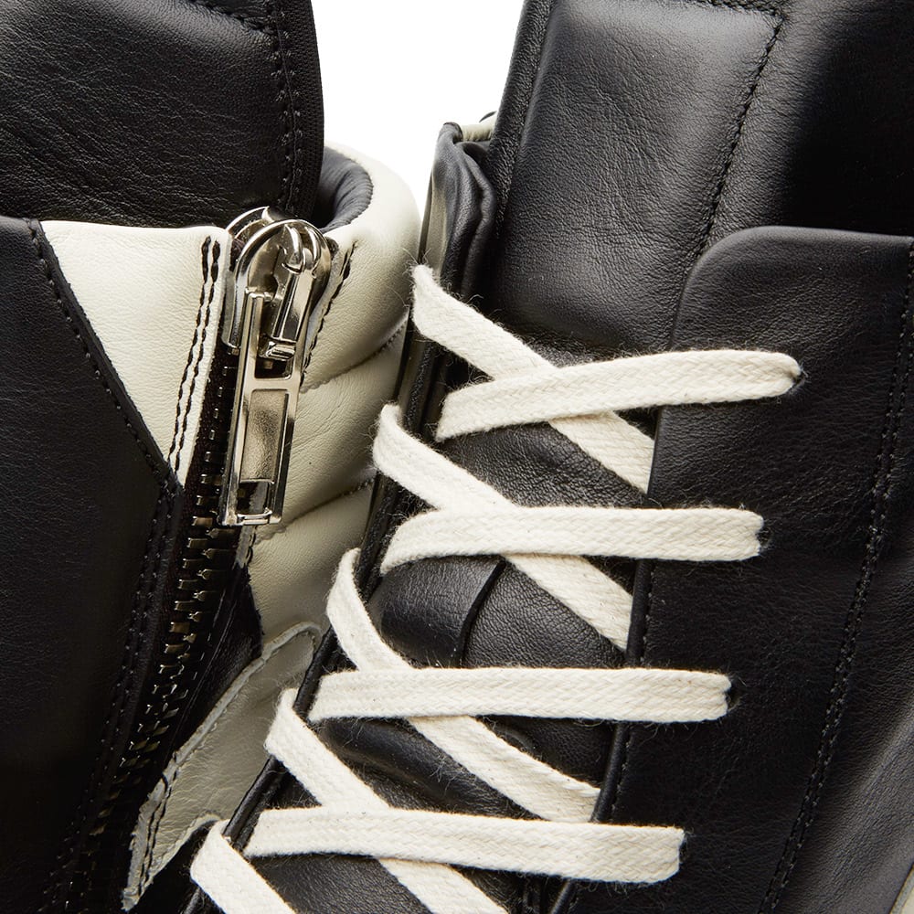 Rick Owens Zip Geobasket Sneaker Black & White | END. (US)