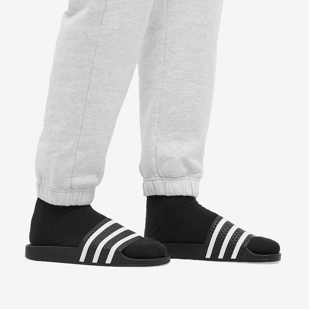 adilette black white