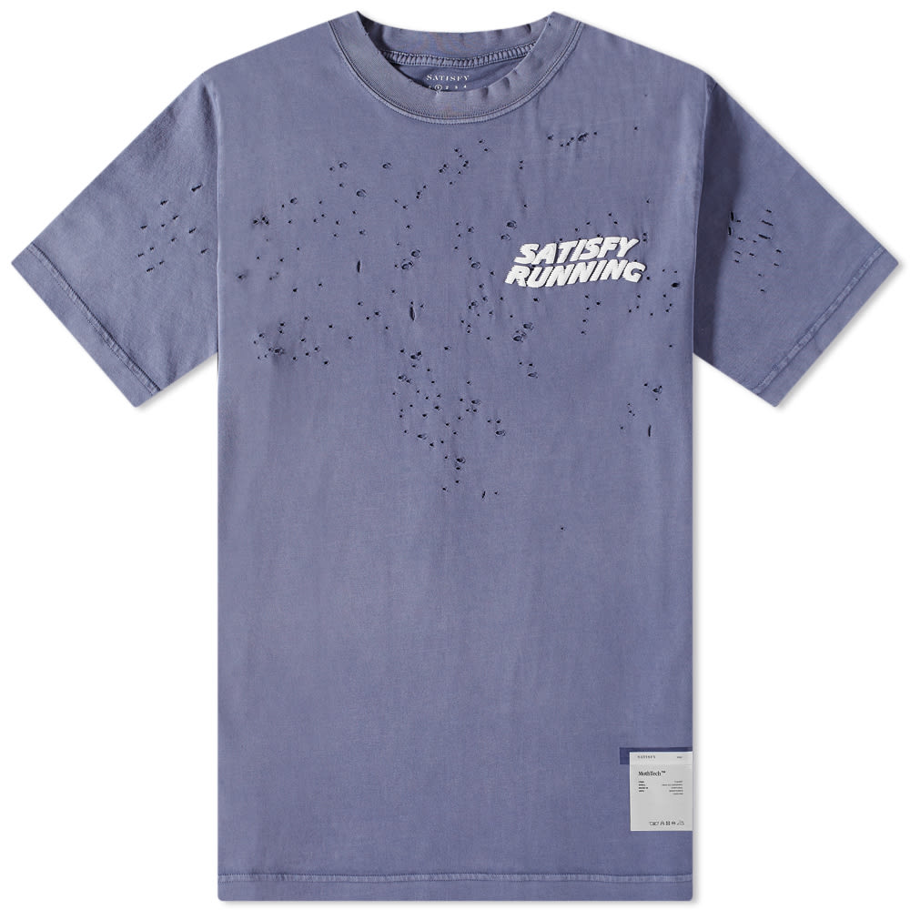 【SATISFY】MothTech スコーピン サソリ ダメージTシャツ 関送込 Satisfy MothTech T-Shirt Indigo | END. (SG)