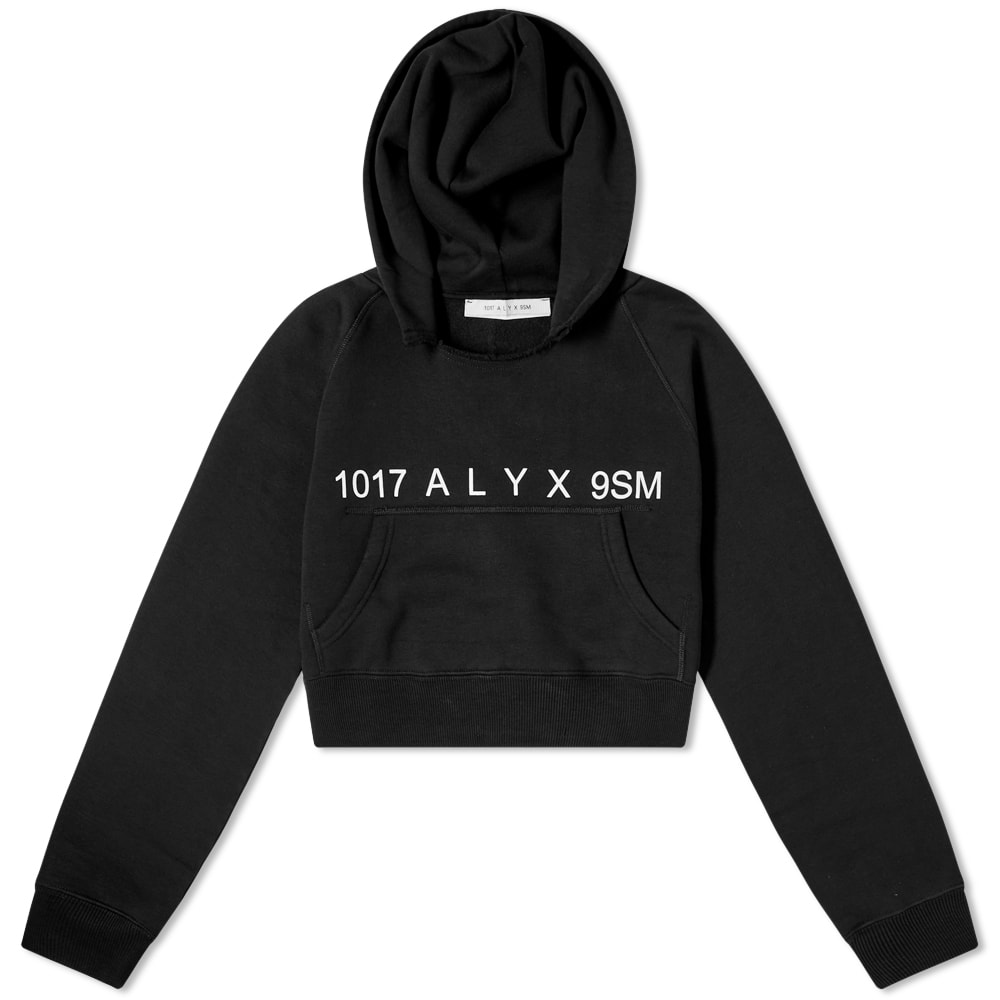 1017 ALYX 9SM Cropped Logo Hoodie Black | END.