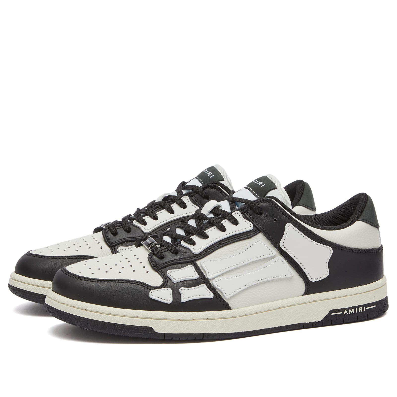AMIRI Men's Skel Top Low Sneaker in Black/White - PXMFS002-099