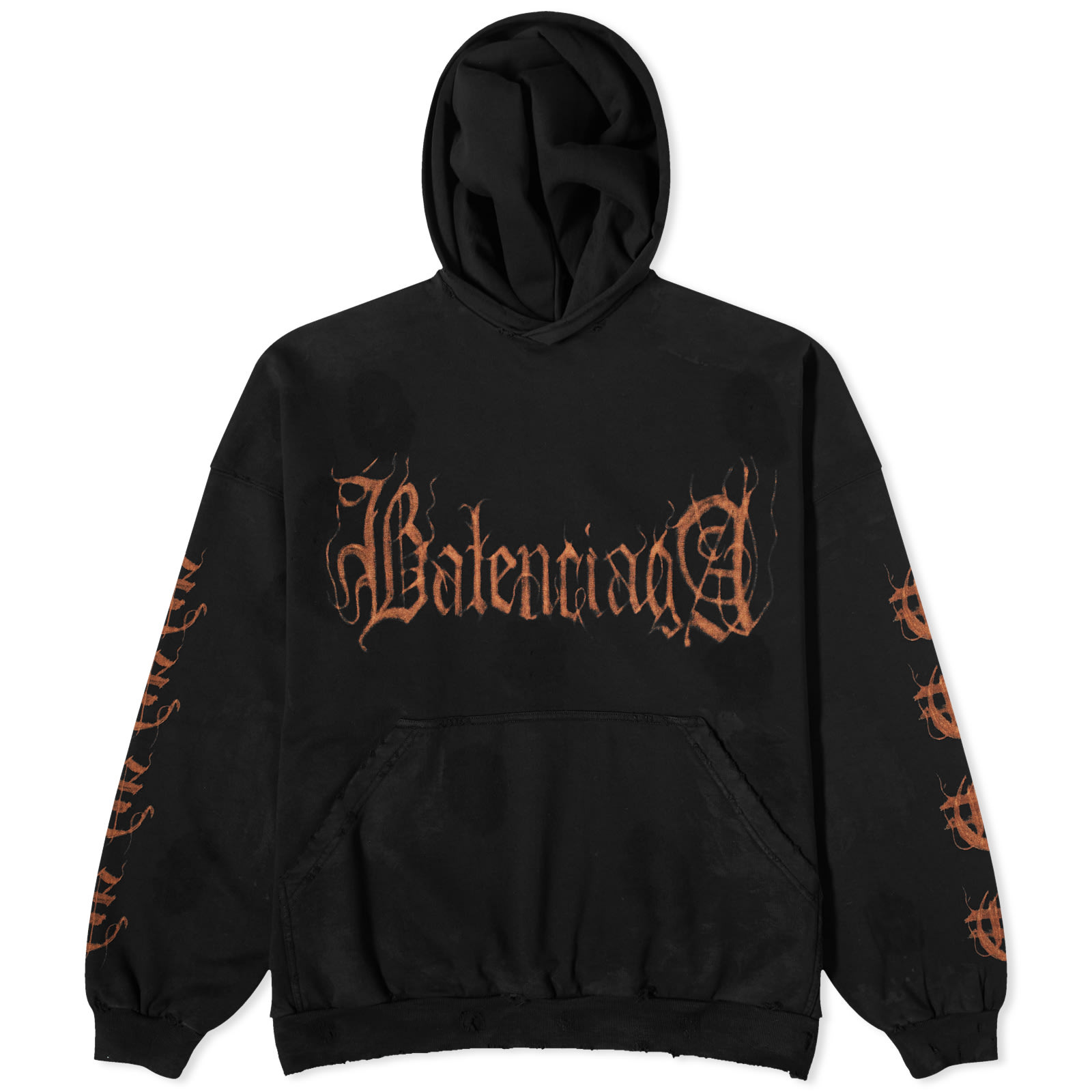 BALENCIAGA METAL LOGO POP OVER HOODIE L
