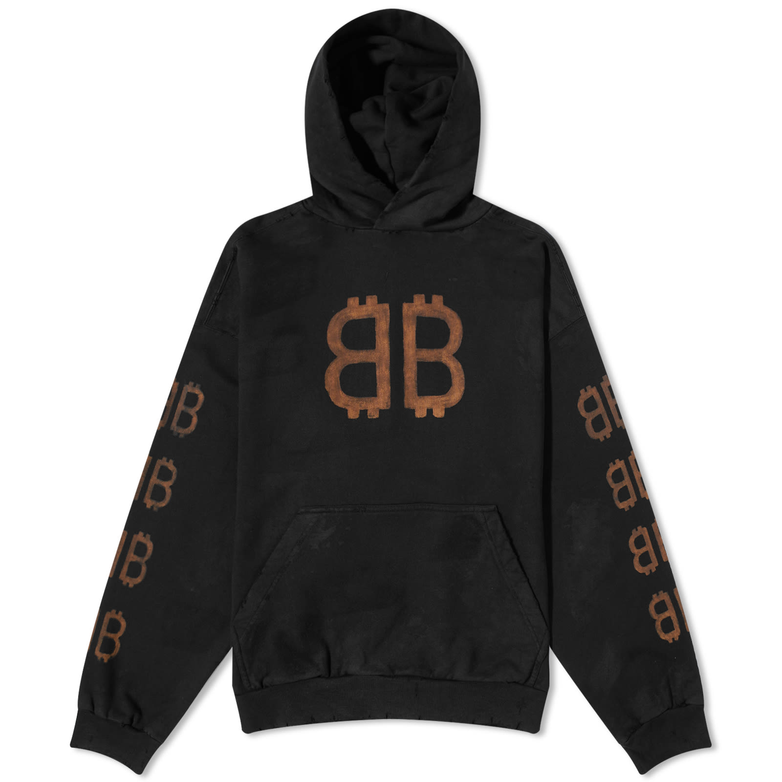 Balenciaga Crypto Popover Hoodie Washed Black | END. (AR)