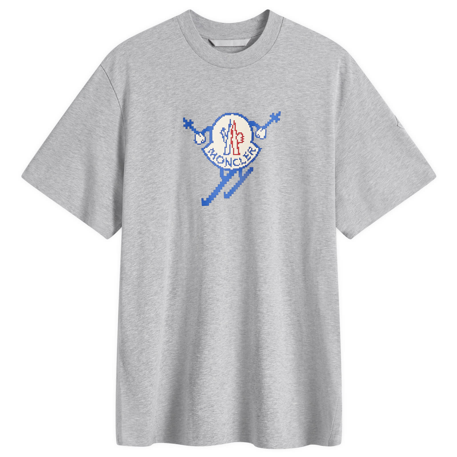 MONCLER Skiing Pixel ロゴ Tシャツ Moncler Skiing Pixel Logo T-Shirt Grey | END. (US)