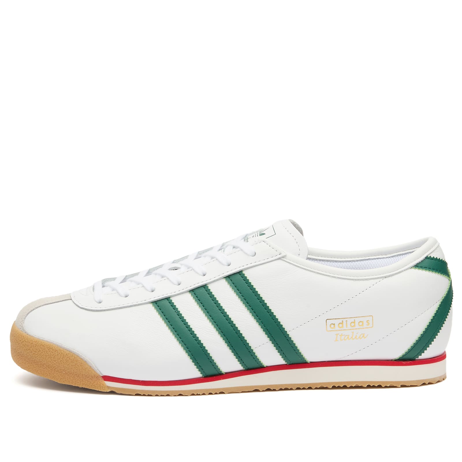 Adidas Unisex White/Collegiate Green/Gum Italia 70S Sneaker