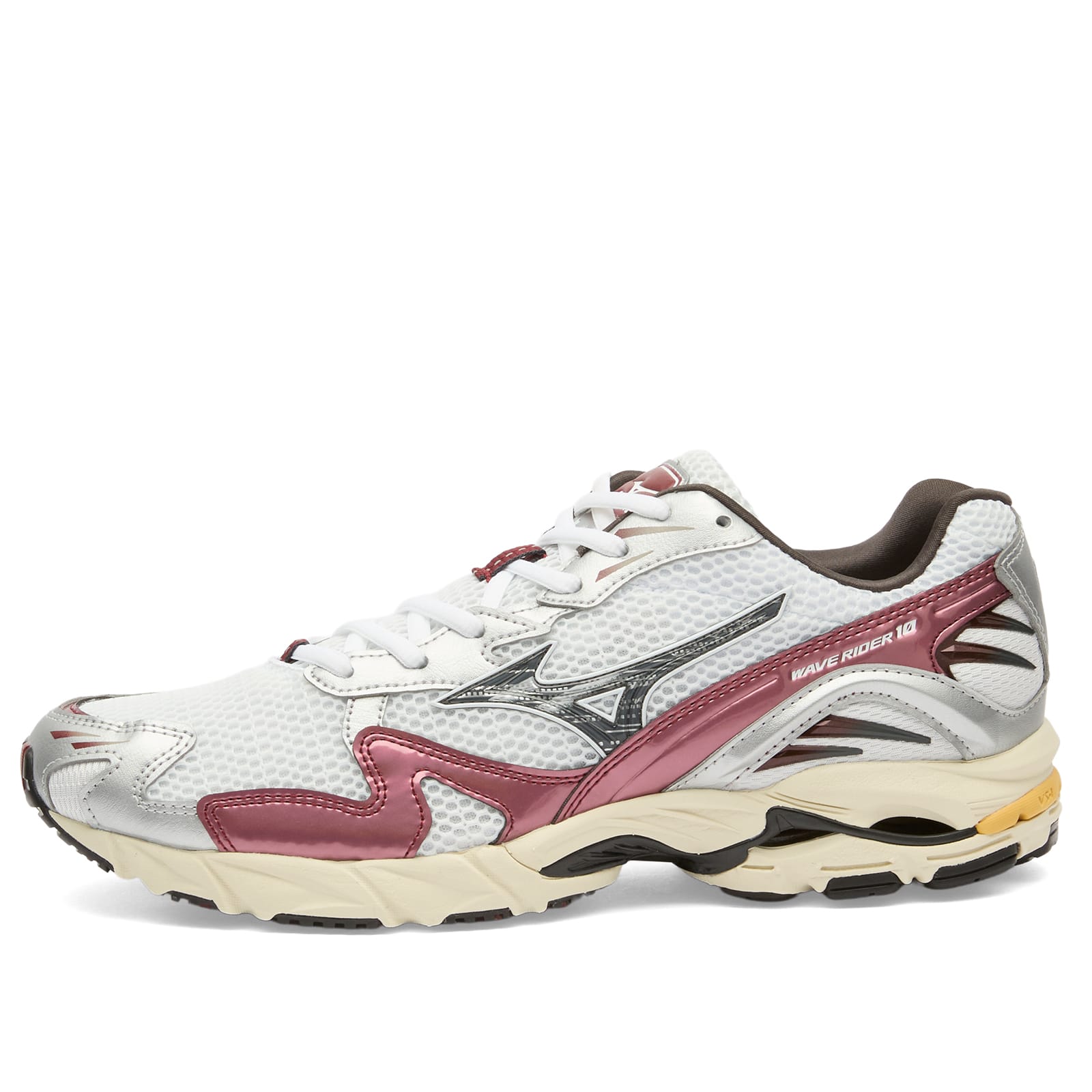 Mizuno WAVE RIDER 10 "SPORT" Sneaker White/Black Sand/Syrah - D1GA2431-14