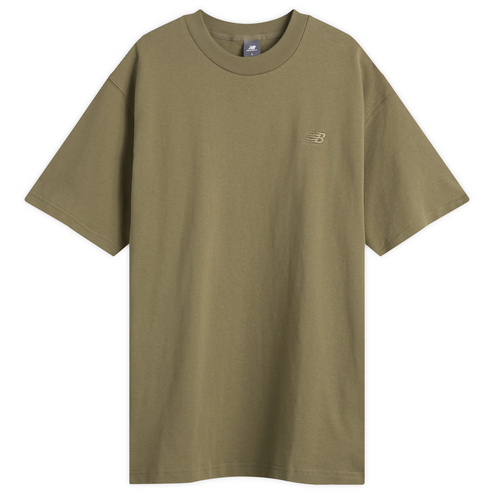 New Balance Men's Dark Olivine Athletics Cotton T-Shirt